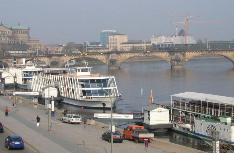 A VIEW OF the Elbe River, Dresden, where paddle steam boats ply the river (photo credit: BEN G. FRANK)