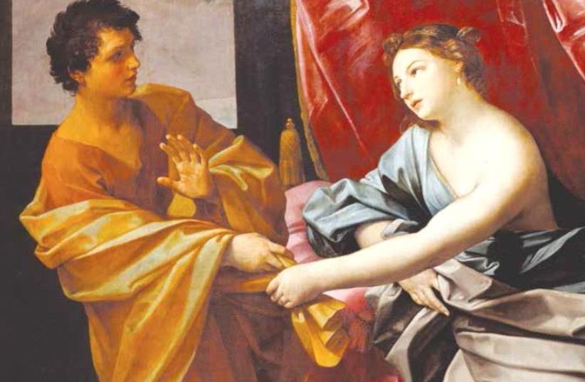 Joseph and Potiphar’s Wife, as imagined by Italian painter Guido Reni, 1575-1642 (photo credit: Wikimedia Commons)
