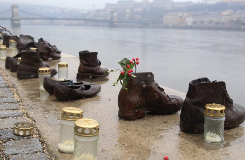 A WORLD War II memorial of Holocaust and Nazi crimes on the banks of the Danube River in Budapest. (photo credit: REUTERS)