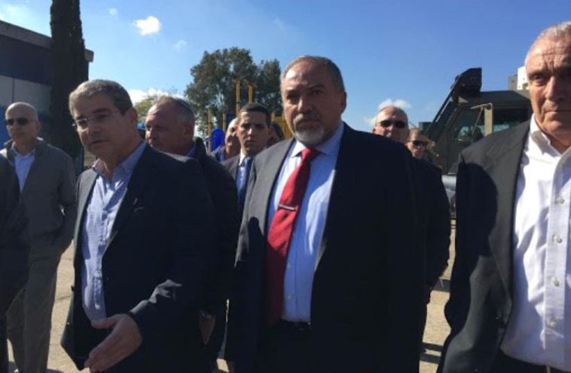 Defense Minister Avigdor Liberman shortly after the Hebron shooter trial  (photo credit: ANNA AHRONHEIM)