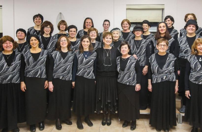 The Dorot choir, with Dassie Jacob at center (photo credit: MARC ISRAEL SELLEM)
