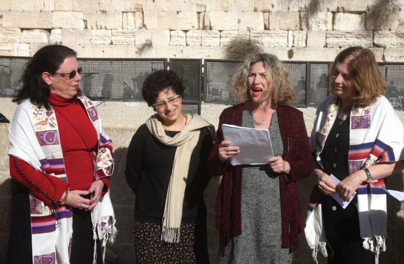 Members of Women at the Wall at the Kotel (photo credit: MARC ISRAEL SELLEM)