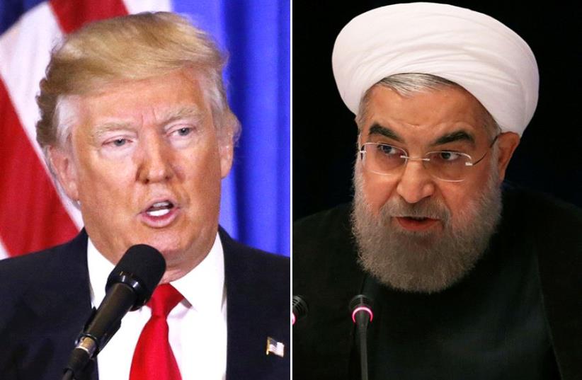 U.S. President Donald Trump (L) and Iranian President Hassan Rouhani (R) (photo credit: REUTERS)