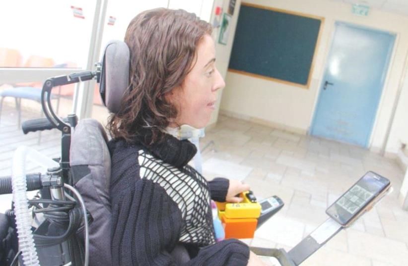 THE ‘CHAIR CALL’ device for electric wheelchairs, controlled by an application installed on a smartphone, costs NIS 60. (photo credit: Courtesy)