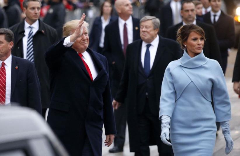 US President Donald Trump and first lady Melania Trump  (photo credit: REUTERS)