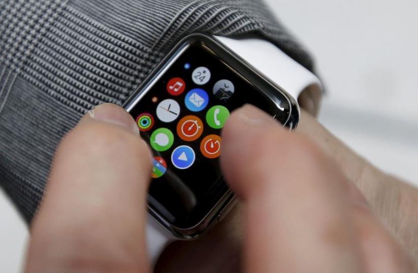 Smart wristband device (photo credit: REUTERS)