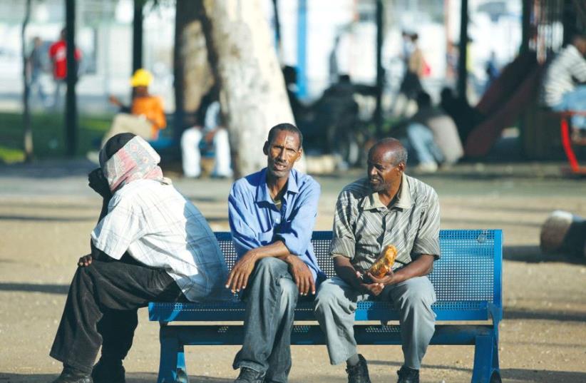 African migrants in Tel Aviv (photo credit: MARC ISRAEL SELLEM/THE JERUSALEM POST)