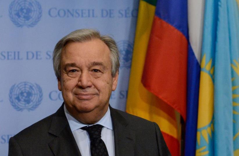 United Nations Secretary-General Antonio Guterres‏ (photo credit: REUTERS)
