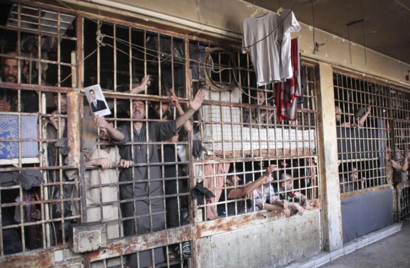 A Syrian prison (photo credit: REUTERS)