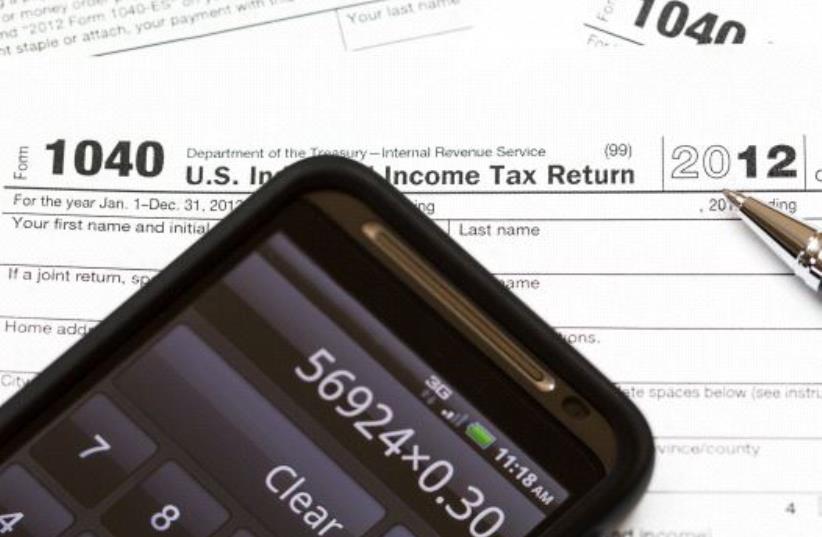 US tax form (illustrative) (photo credit: INGIMAGE)