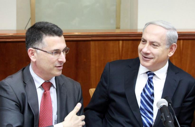Benjamin Netanyahu with Gideon Sa'ar. (photo credit: MARC ISRAEL SELLEM/THE JERUSALEM POST)