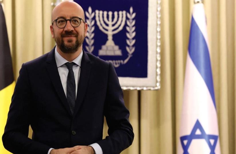 BELGIAN PRIME Minister Charles Michel at his meeting with President Reuven Rivlin earlier this month (photo credit: REUTERS)
