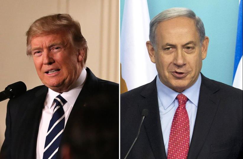Trump and Netanyahu (photo credit: REUTERS)