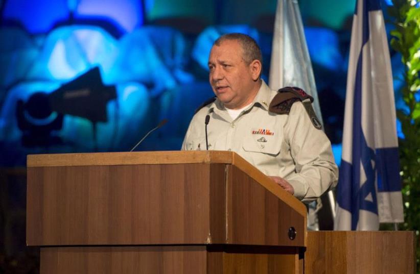 Gadi Eisenkot at a memorial for the 73 soldiers who died when two helicopters crashed en route to southern Lebanon in 1997. (photo credit: IDF SPOKESMAN’S UNIT)