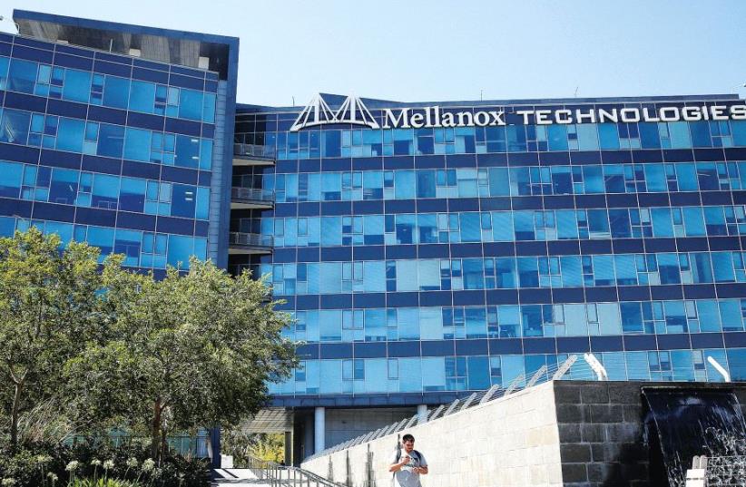 We need more of this. The logo of Mellanox Technologies is seen at the company’s headquarters in Yokne’am (photo credit: REUTERS)