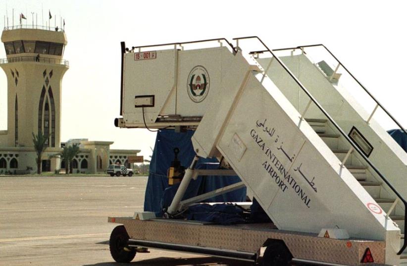 A MOBILE stairway at Gaza’s airport in 1998 (photo credit: REUTERS)