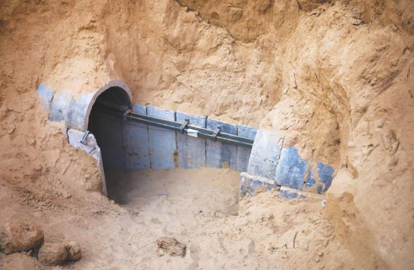 TUNNELS FROM Gaza are a threat but the government’s tunnel vision also needs to be corrected (photo credit: REUTERS)