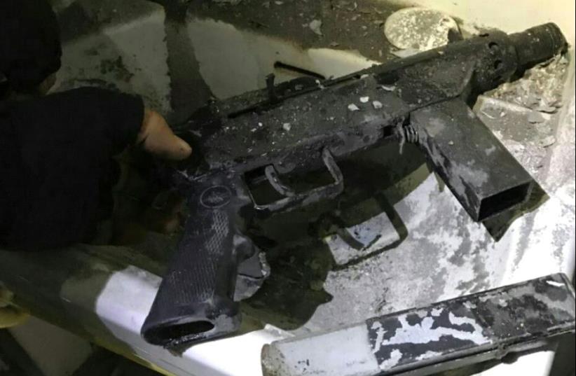 A weapon recovered in a raid in the Ramallah, March 6 (photo credit: ISRAEL POLICE)
