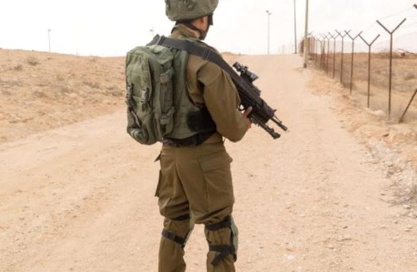 An IDF soldier [Illustrative] (photo credit: IDF SPOKESMAN’S UNIT)