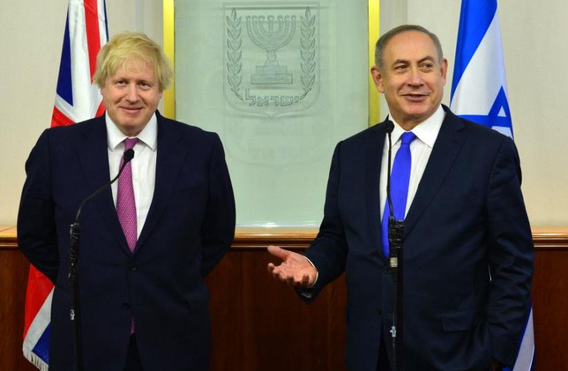 Netanyahu and Johnson (photo credit: KOBI GIDEON/GPO)