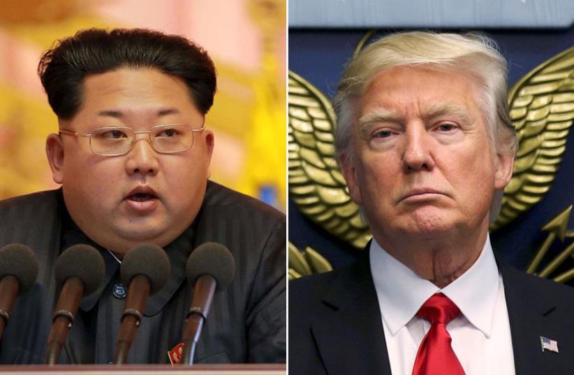 Donald Trump and Kim Jong Un (photo credit: REUTERS)