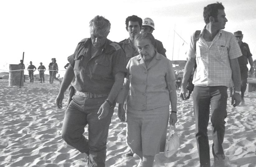 ‘AS THE only democracy in the Middle East, Israel’s legal guarantee of rights has meant that women play crucial roles in all aspects of Israeli society.’ Gold Meir during the 1973 war. (photo credit: REUTERS)