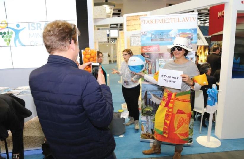 ‘Land of Creation’: At the world’s largest trade show, in the Berlin Convention Center (photo credit: BURGHARD MANNHOEFER / ISRAELI GOVERNMENT / TOURIST OFFICE)