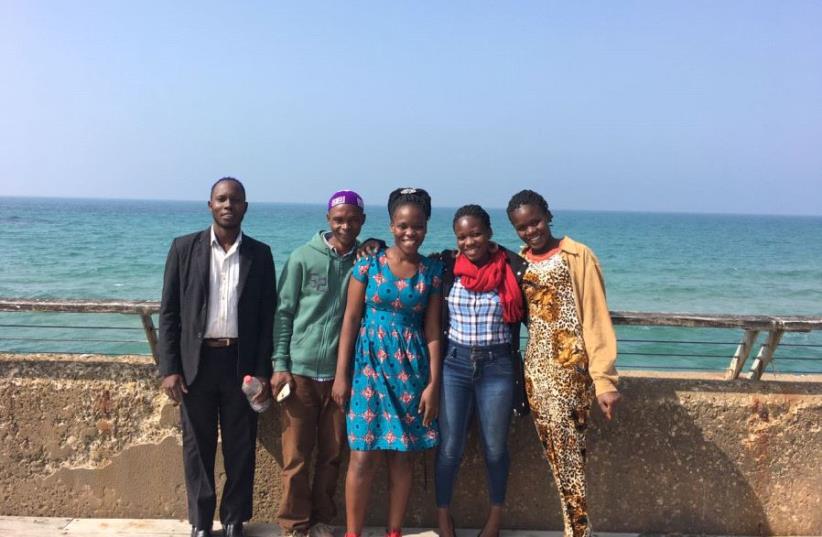 Five Conservative converts from Uganda’s Abayudaya community who are studying in Israel (photo credit: MAROM)