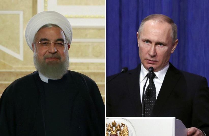 Rouhani and Putin (photo credit: REUTERS)