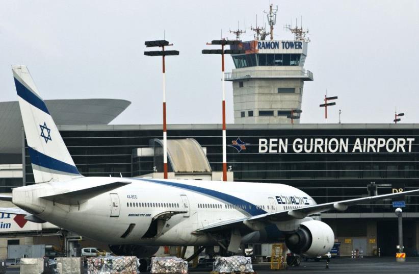 An El Al Boeing 777 aircraft at Ben-Gurion International Airport (photo credit: REUTERS)