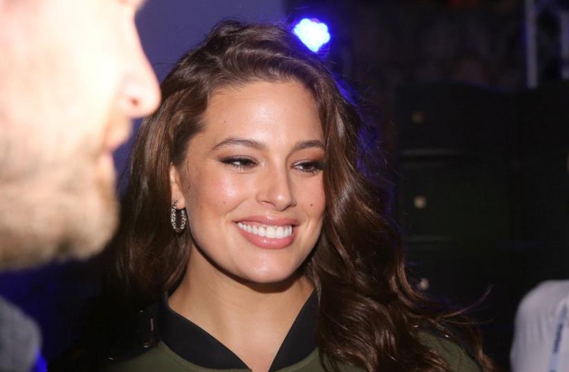 Ashley Graham at the Forbes 30 Under 30 Summit at the Tower of David Museum in Jerusalem on April 5, 2017 (photo credit: SASSON TIRAM)
