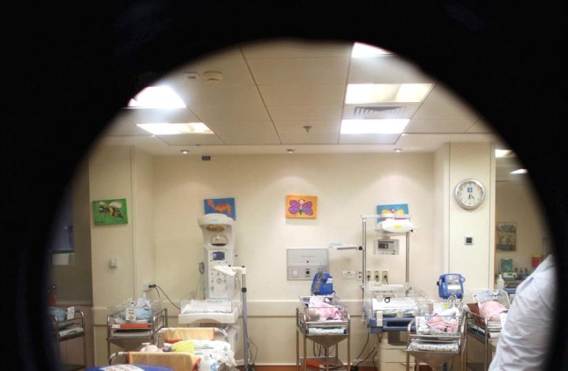 Newborn babies at a hospital in Jerusalem. The author argues that infrastructure in the city requires more investment (photo credit: REUTERS)