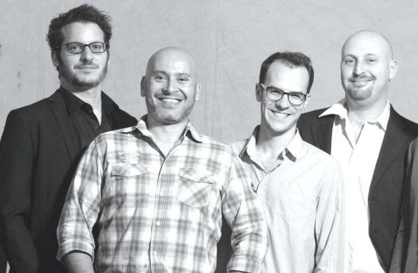 Hagiga founder and reedman Alon Farber (second from right) seen here with the rest of the group (photo credit: NOA ZENI)