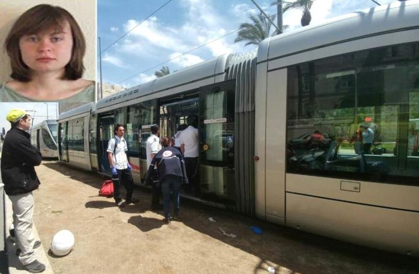 Hannah Bladon, the victim of a stabbing attack at Jerusalem's light rail.  (photo credit: MAARIV)