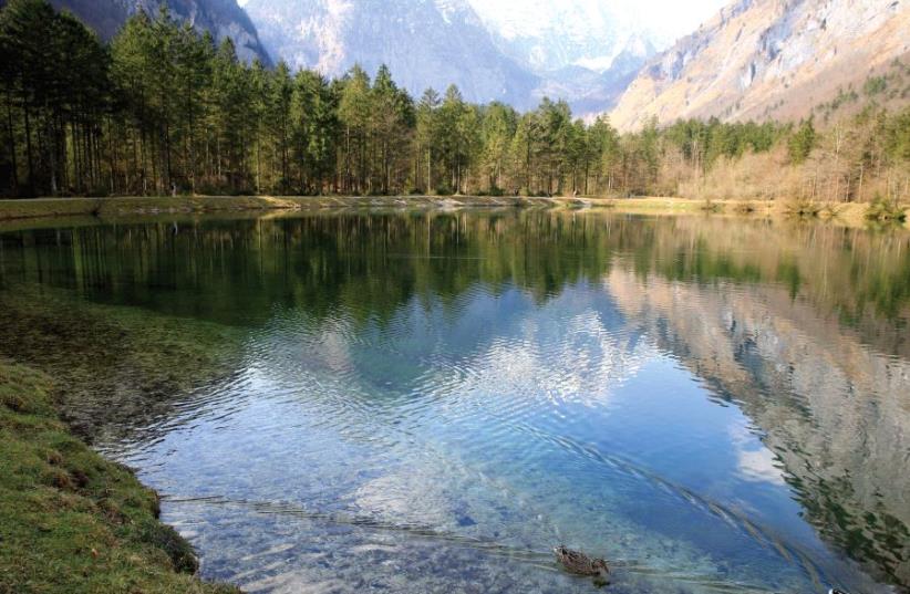 The lake at Bluntau Valley, near the market town of Golling in the SalzburgLand region (photo credit: LIRON ALMOG)
