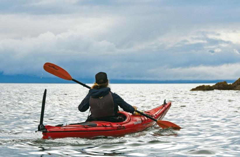 Kayaking in the Juneau area (photo credit: ITSIK MAROM)