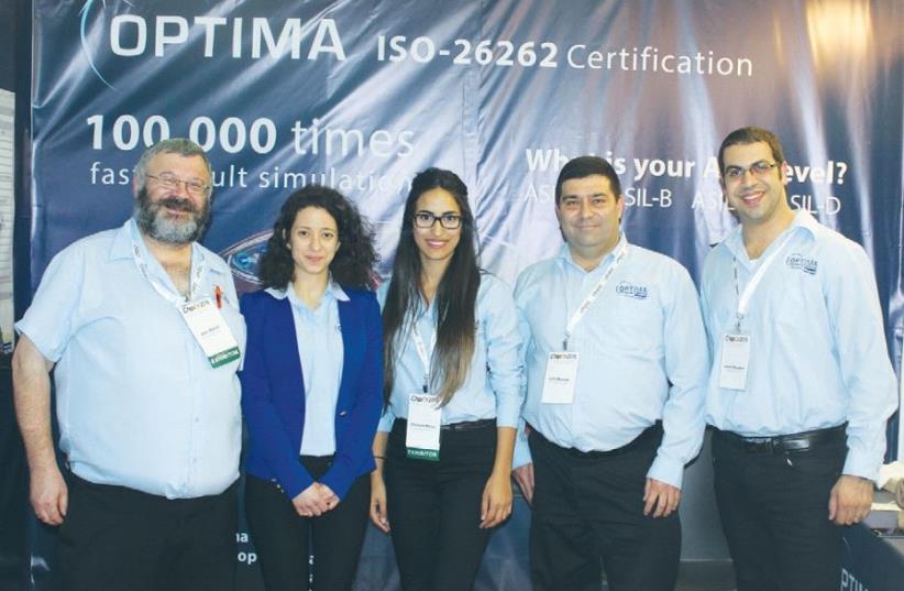 THE OPTIMA team poses at the 2016 ChipEx Conference in Tel Aviv. (photo credit: OPTIMA)