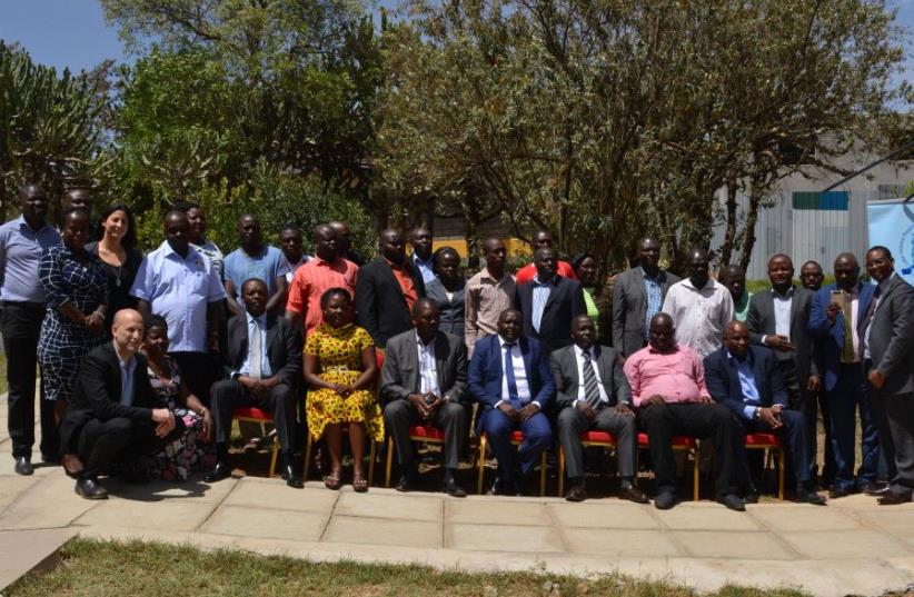 A group photo with mayors and directors of city councils from Kenya and Uganda (photo credit: SHIRLEY BEN-DAK)