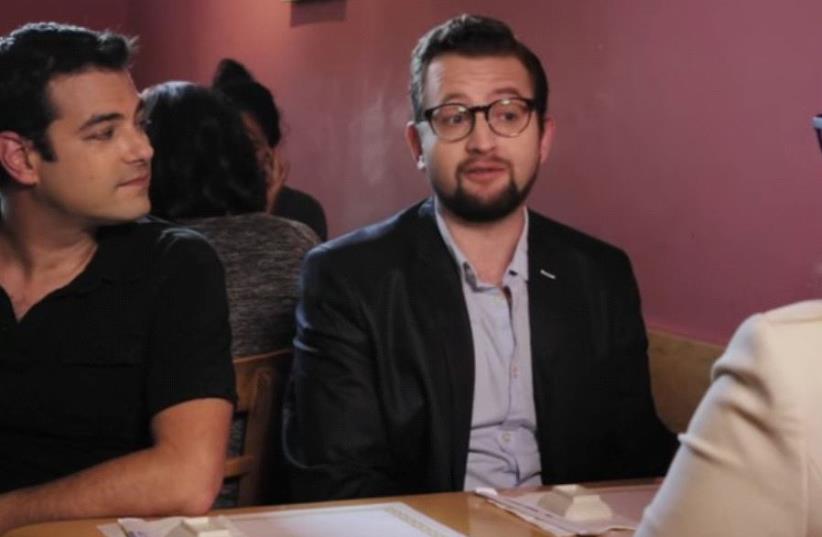 Jamie Elman, left, and Eli Batalion created and star in the web series “YidLife Crisis”  (photo credit: YOUTUBE SCREENSHOT)