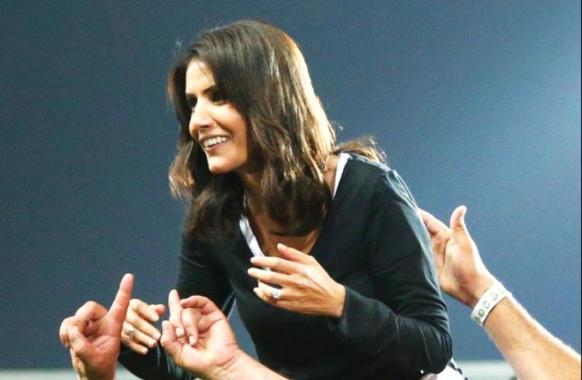 Hapoel Beersheba owner Alona Barkat is not settling for two consecutive Premier League championships, targeting a place in the Champions League group stage next season. (photo credit: DANNY MARON)