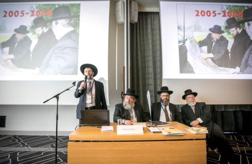 Conference of European Rabbis panel on the first day of the organization’s three-day biennial convention in the Dutch capital, which drew over 250 chief rabbis and rabbis from across the continent. (photo credit: CONFERENCE OF EUROPEAN RABBIS)