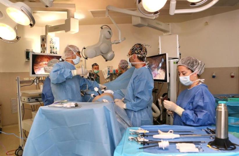 Kidney transplant operation at Rambam Hospital in Haifa (photo credit: PIOTR FLITR)