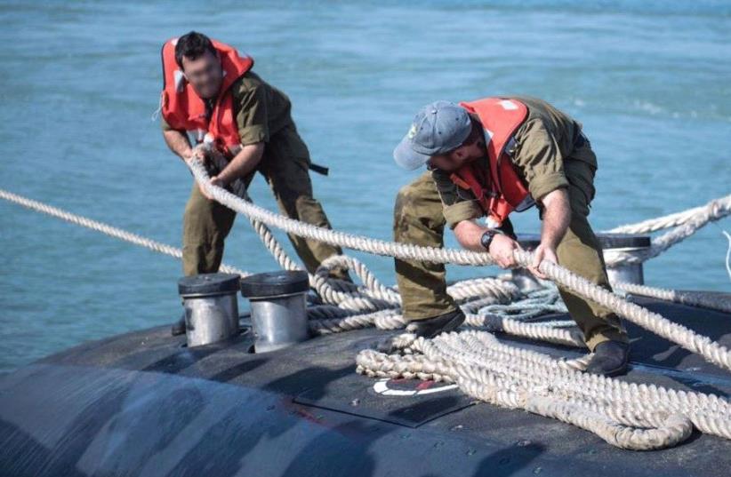 THE DRILL, which began last Saturday night and ended Thursday, examined the capabilities of the submarines operating deep in enemy territory as part of a combined force of naval vessels. (photo credit: IDF)