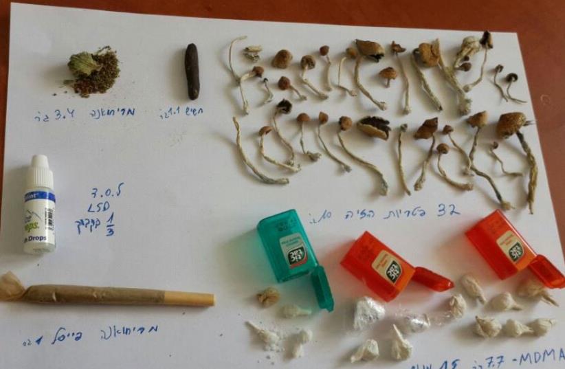 Drugs confiscated by Israel Police (photo credit: COURTESY ISRAEL POLICE)