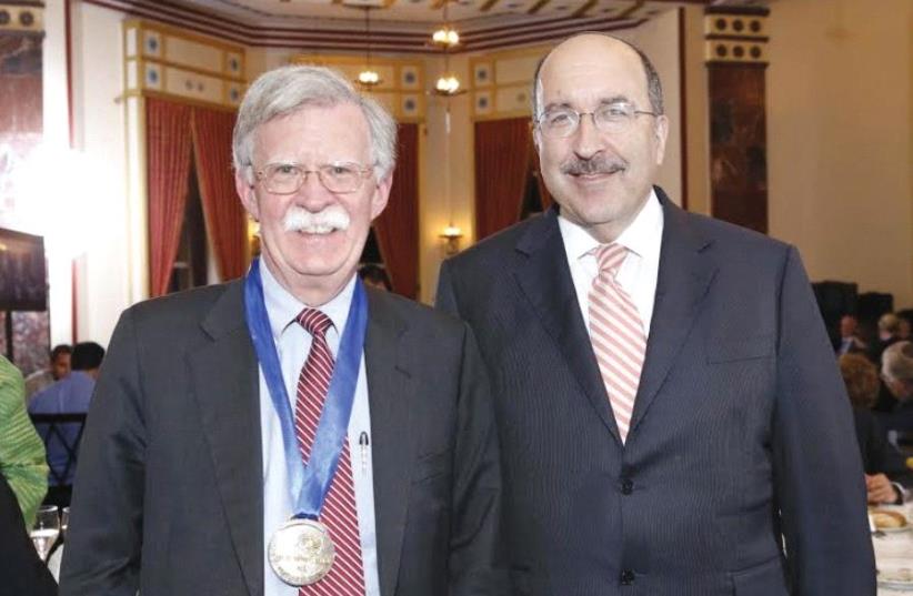 John Bolton and Dore Gold  (photo credit: YONI REIF)