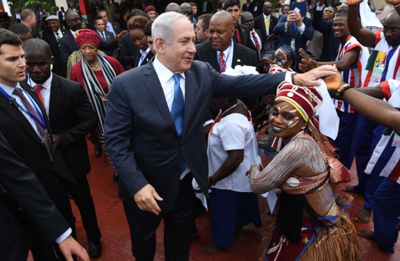 PM Netanyahu in Liberia (photo credit: KOBI GIDEON/GPO)