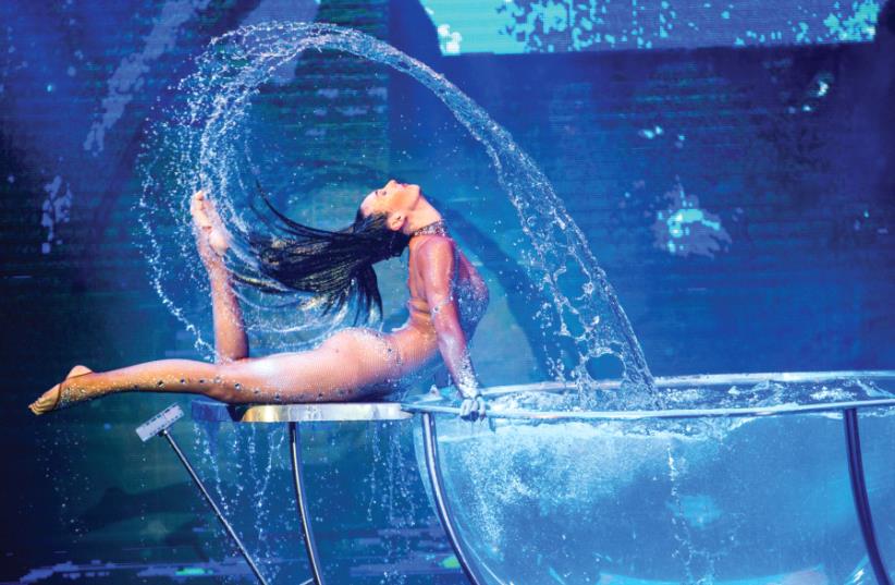 Some of the acts included in Eilat’s circus-style show ‘WOW Splash 2’. (photo credit: BOAZ SAMORAI)