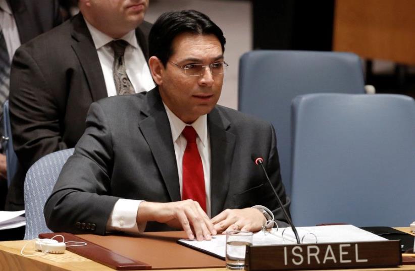 Israeli Ambassador to the United Nations Danny Danon addresses the Security Council. (photo credit: UN PHOTO)