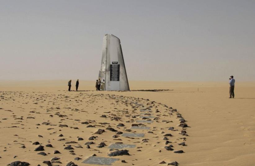 A memorial in the desert of Niger to the victims of UTA Flight 772 (photo credit: GOOGLE EARTH)