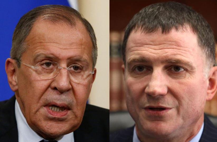 Lavrov and Edelstein (photo credit: REUTERS,MARC ISRAEL SELLEM)